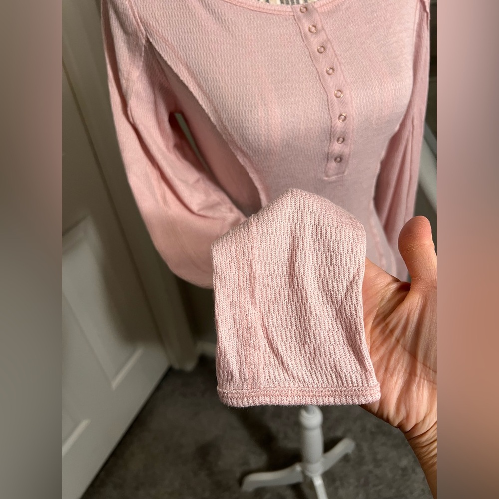 SOLD FREE PEOPLE SLOANE NWT $58 PINK NECTAR LONGSLEEVE BODYSUIT TOP SIZE SMALL - Picture 9 of 10